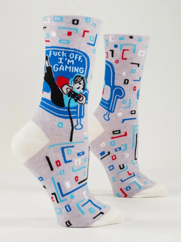 Fuck Off, I'm Gaming W-Crew Socks sold by Blue Q