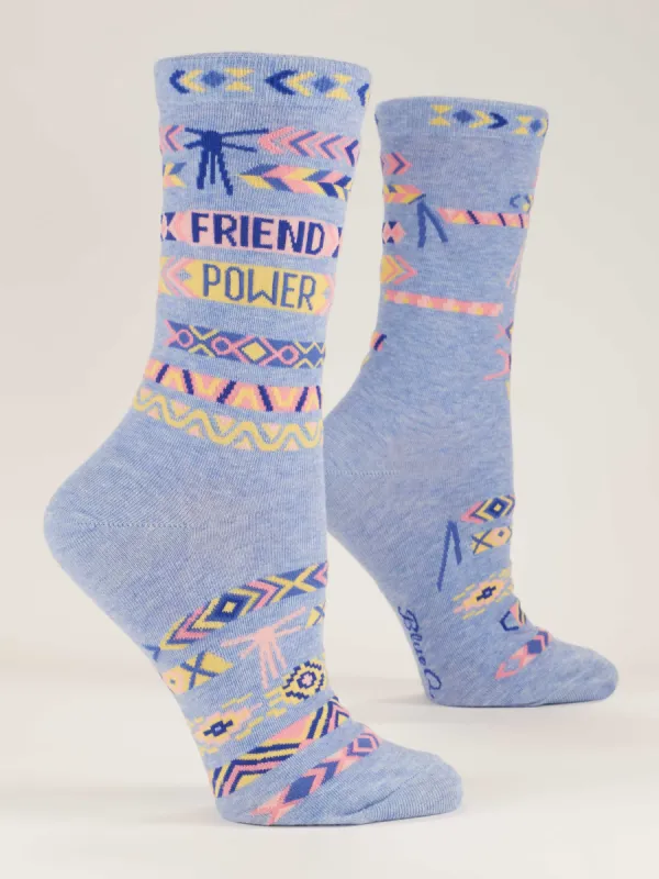 Friend Power W-Crew Socks made by Blue Q