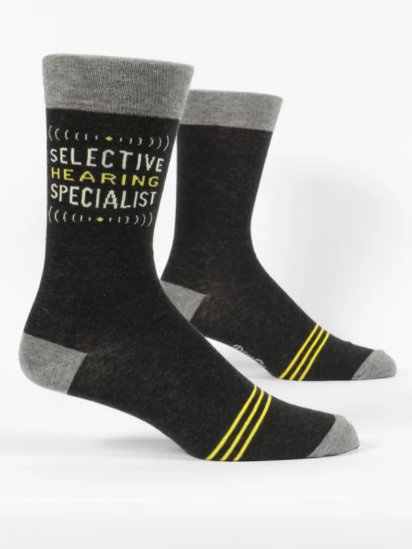 Selective Hearing M-Crew Socks sold by Blue Q