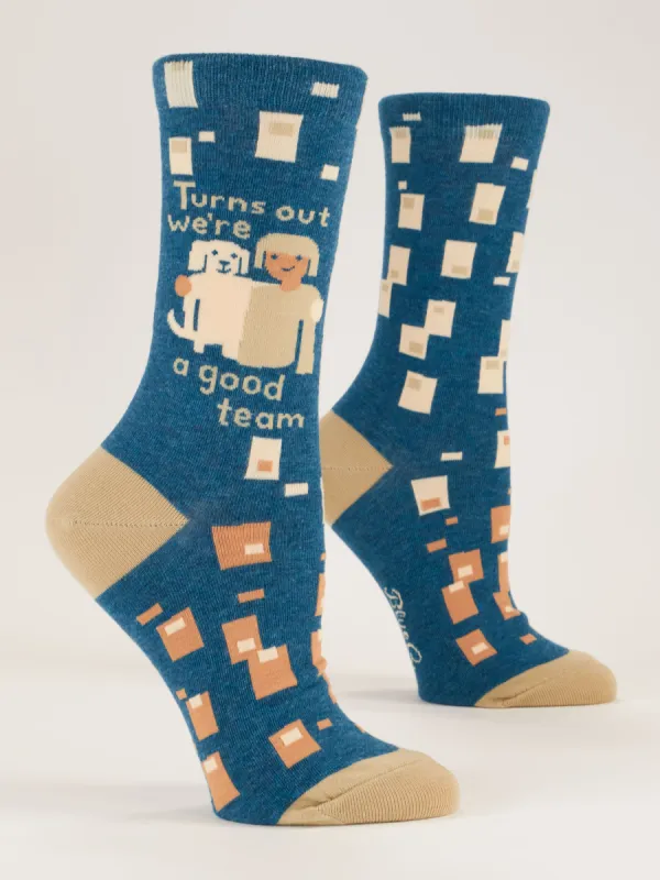 Turns Out We're A Good Team W-Crew Socks made by Blue Q