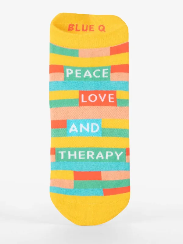 Peace Love & Therapy Sneaker Socks sold by Blue Q
