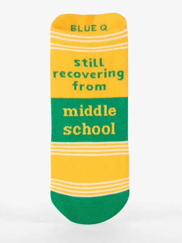 Still Recovering From Middle School Sneaker Socks sold by Blue Q