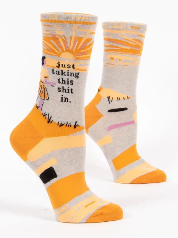 Just Taking This Shit In. W-Crew Socks sold by Blue Q