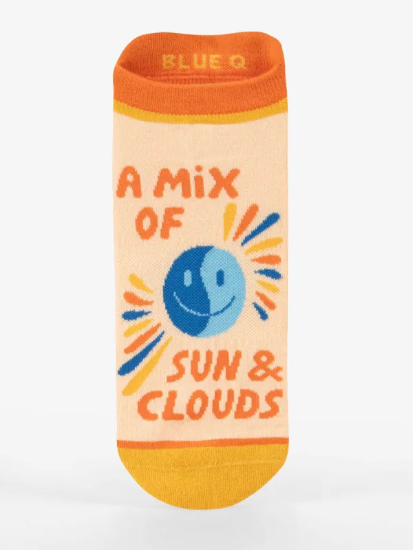 A Mix Of Sun & Clouds Sneaker Socks sold by Blue Q