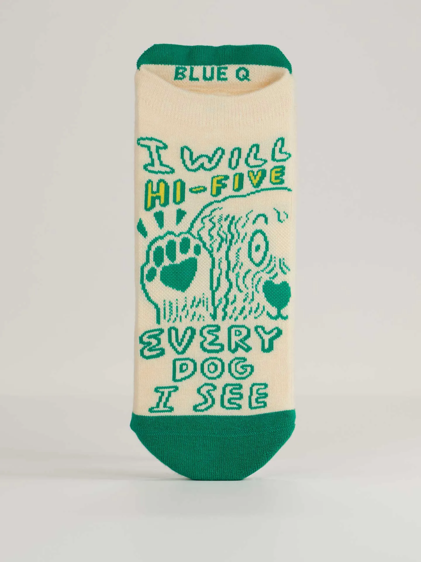 I Will Hi-Five Every Dog I See Sneaker Socks sold by Blue Q