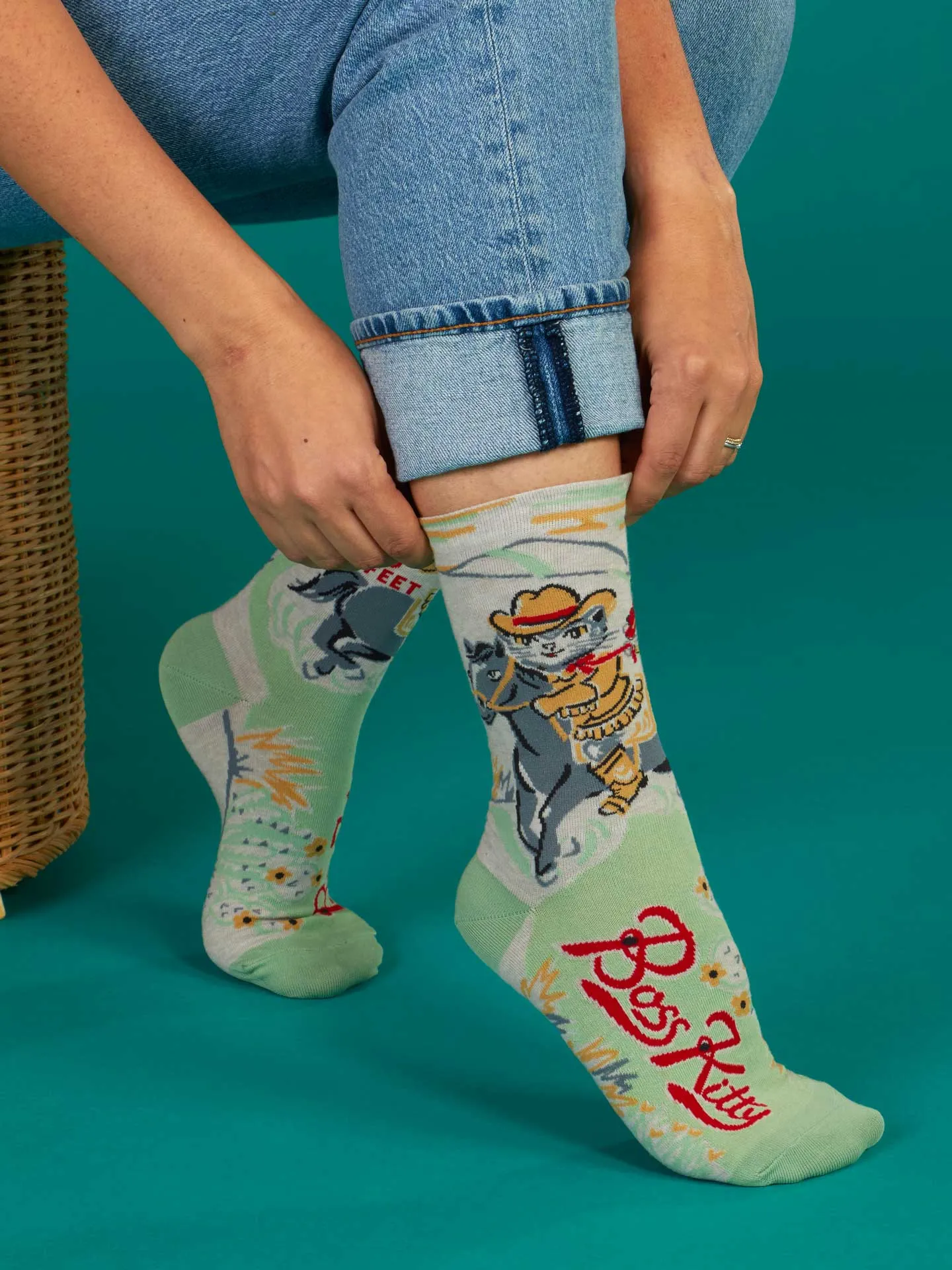 Boss Kitty W-Crew Socks sold by Blue Q product image thumbnail 3
