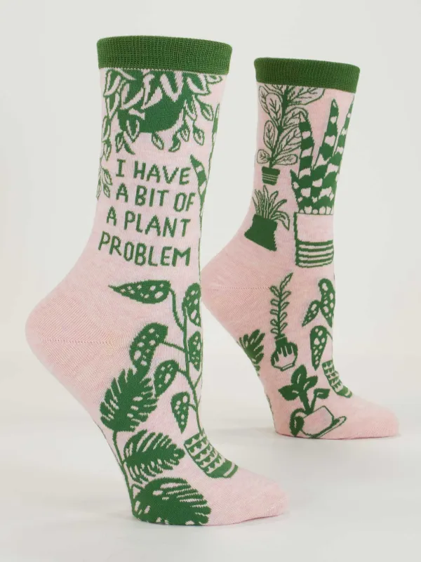 I Have A Bit Of A Plant Problem Crew Socks sold by Blue Q