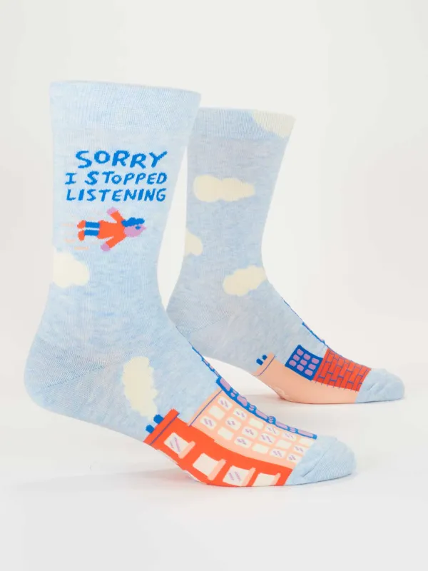 Sorry I Stopped Listening Men's Socks sold by Blue Q