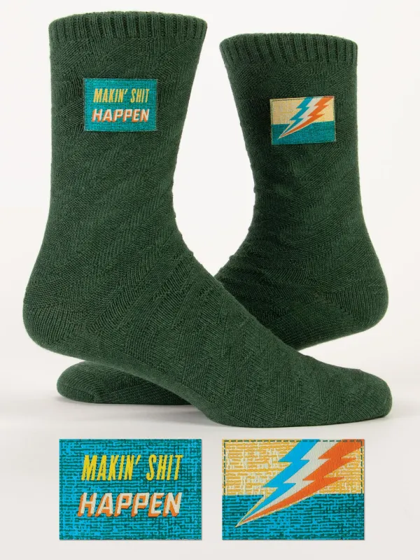 Makin' Shit Happen Tag Socks L/XL sold by Blue Q
