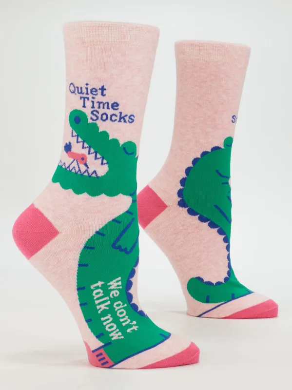 Quiet Time Socks. We Don't Talk Now. Crew Socks sold by Blue Q