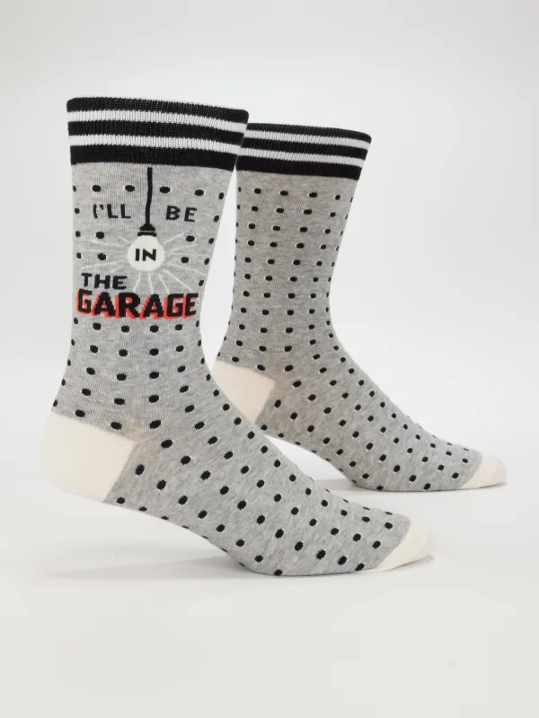 I'll Be In The Garage M-Crew Socks made by Blue Q