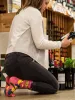 My Favorite Salad Is Wine W-Crew Socks sold by Blue Q