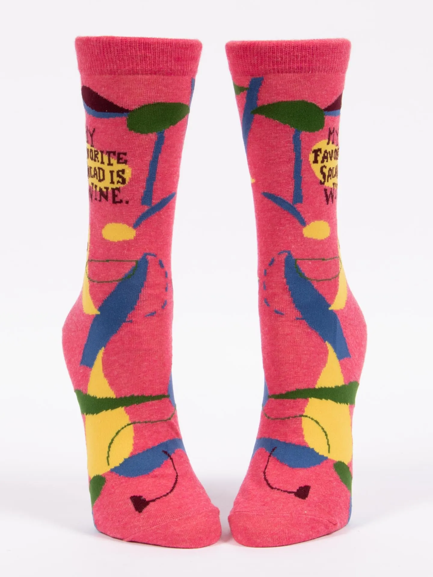 My Favorite Salad Is Wine W-Crew Socks sold by Blue Q product image thumbnail 2