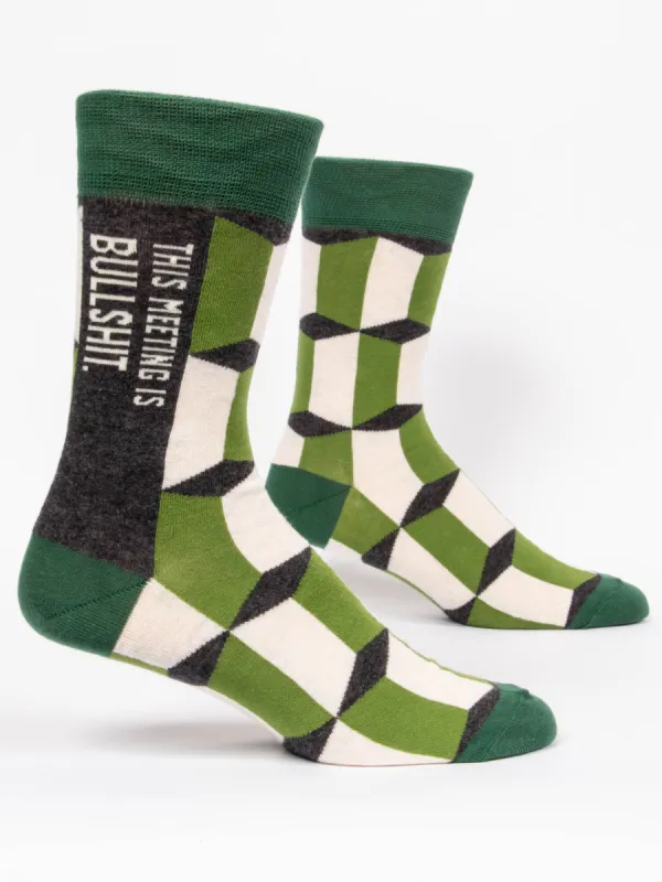 This Meeting Is Bullshit M-Crew Socks sold by Blue Q