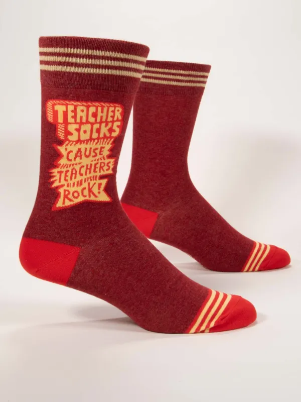Teachers Socks 'Cause Teachers Rock! M-Crew Socks sold by Blue Q