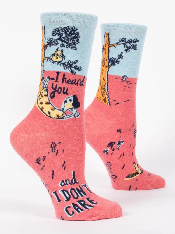 I Heard You and I Don't Care W-Crew Socks sold by Blue Q