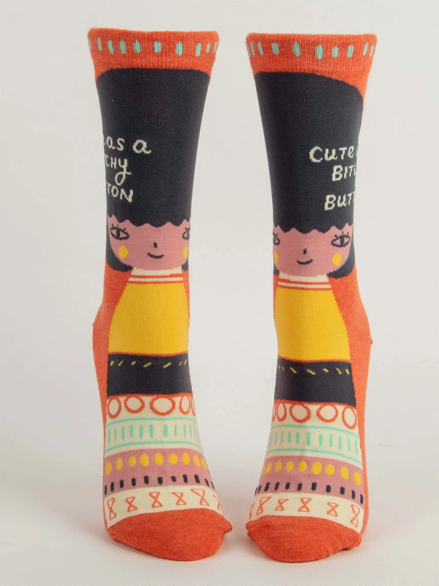 Cute As A Bitchy Button W-Crew Socks sold by Blue Q product image thumbnail 2