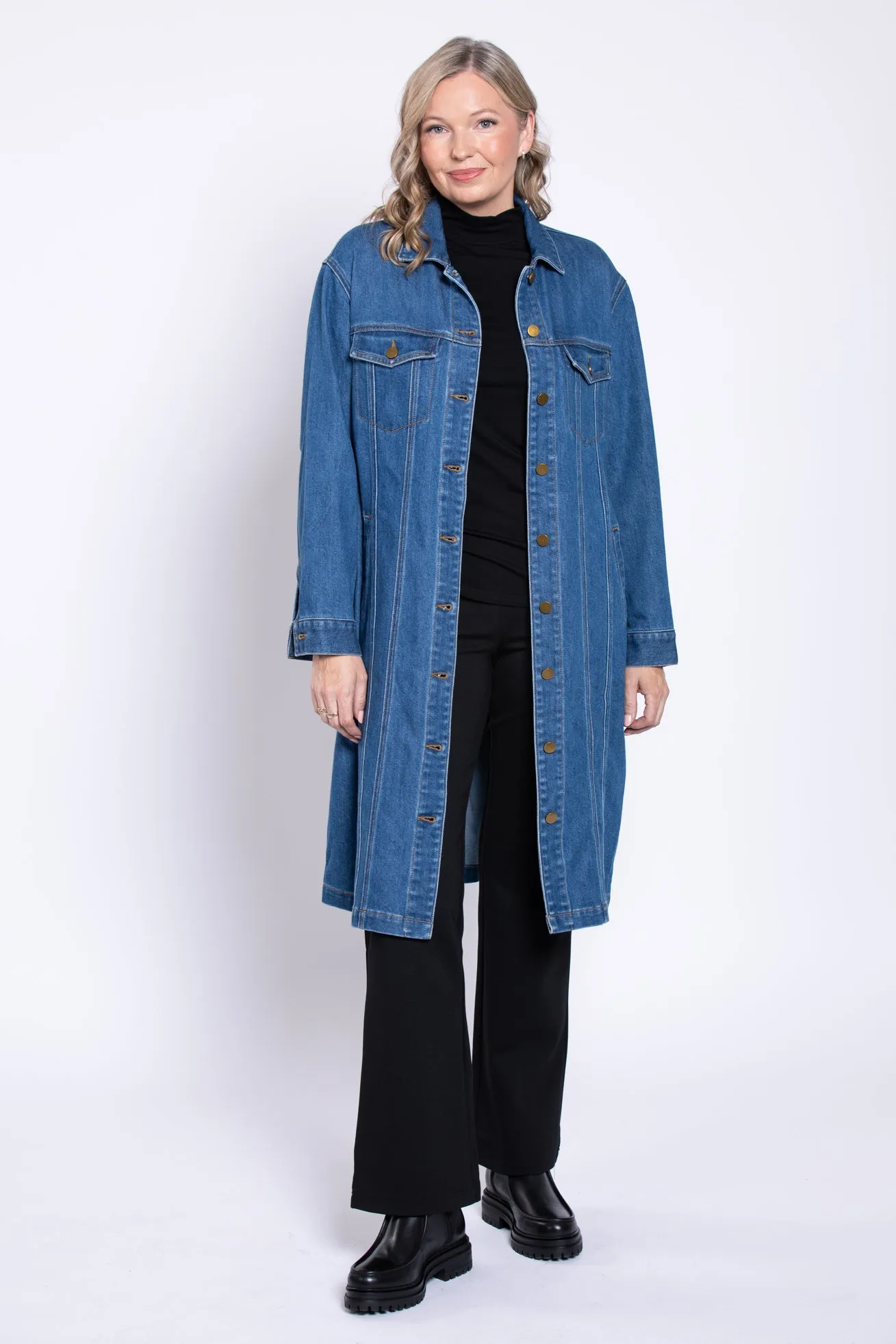 Geraldine Long Jean Jacket sold by Blue Sky product image thumbnail 2