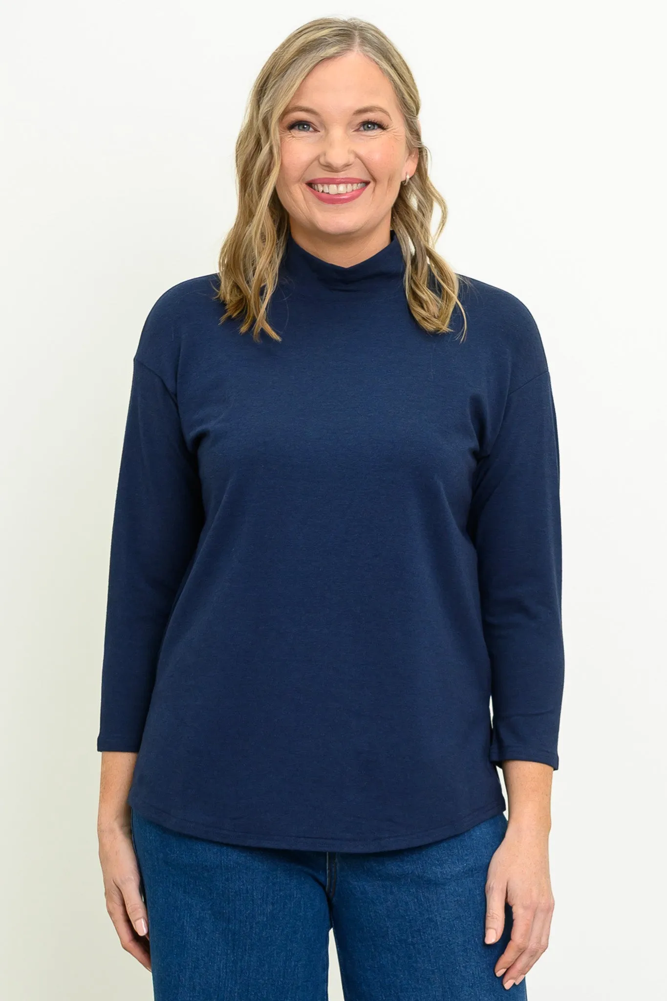 Highdrop Top, Indigo, Bamboo sold by Blue Sky