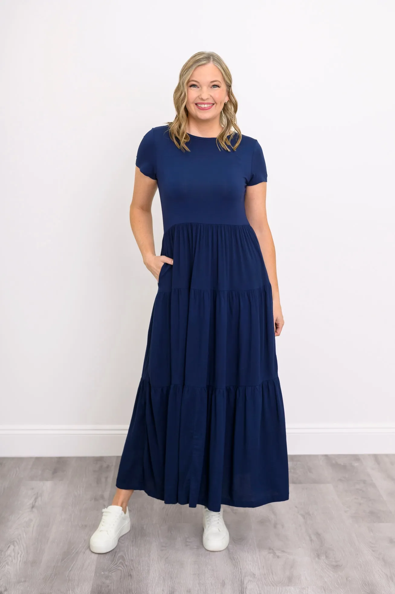 Erin Dress, Indigo, Linen Bamboo sold by Blue Sky product image thumbnail 4