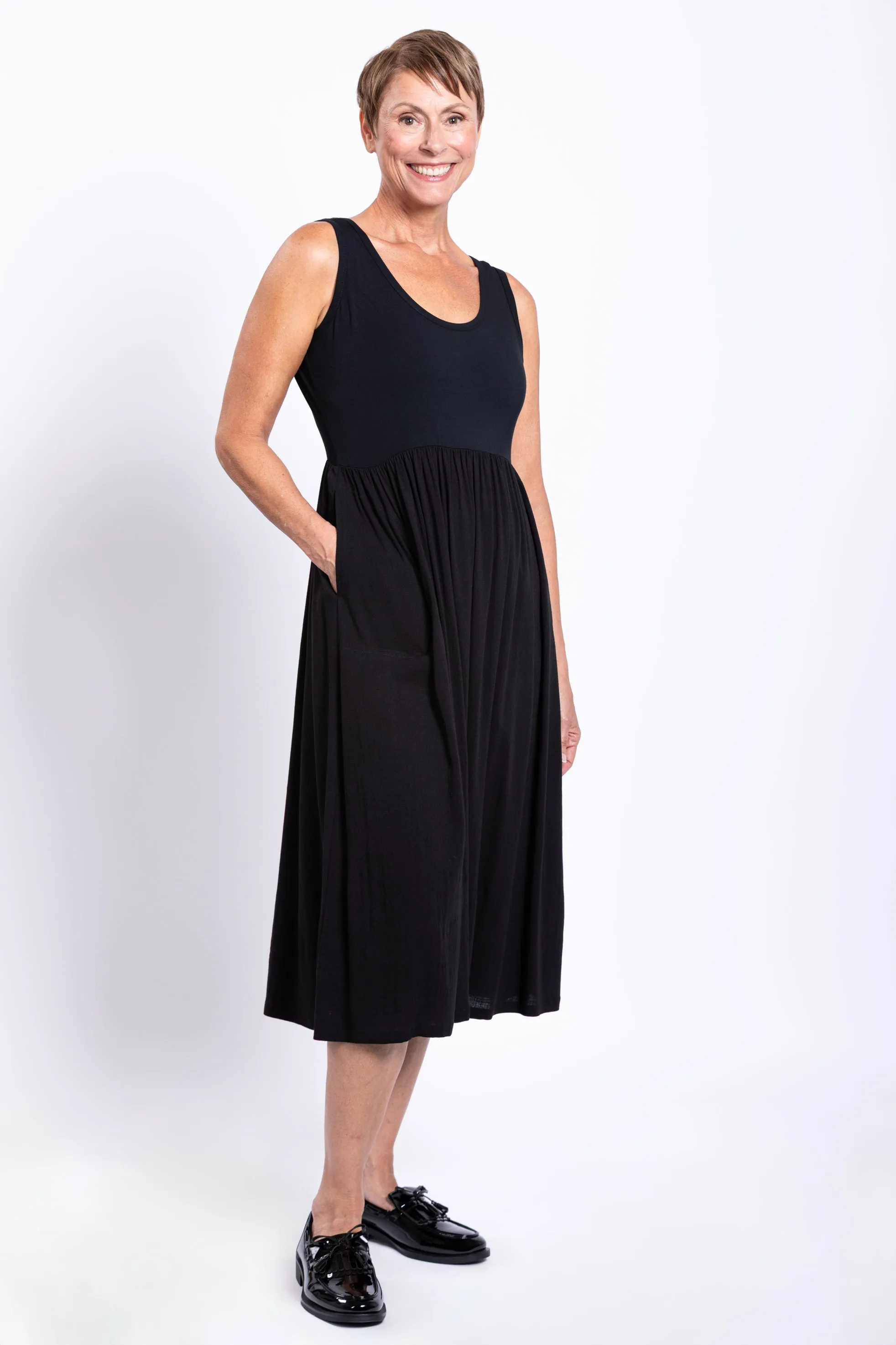 Paloma Dress, Black, Linen Bamboo sold by Blue Sky product image thumbnail 2