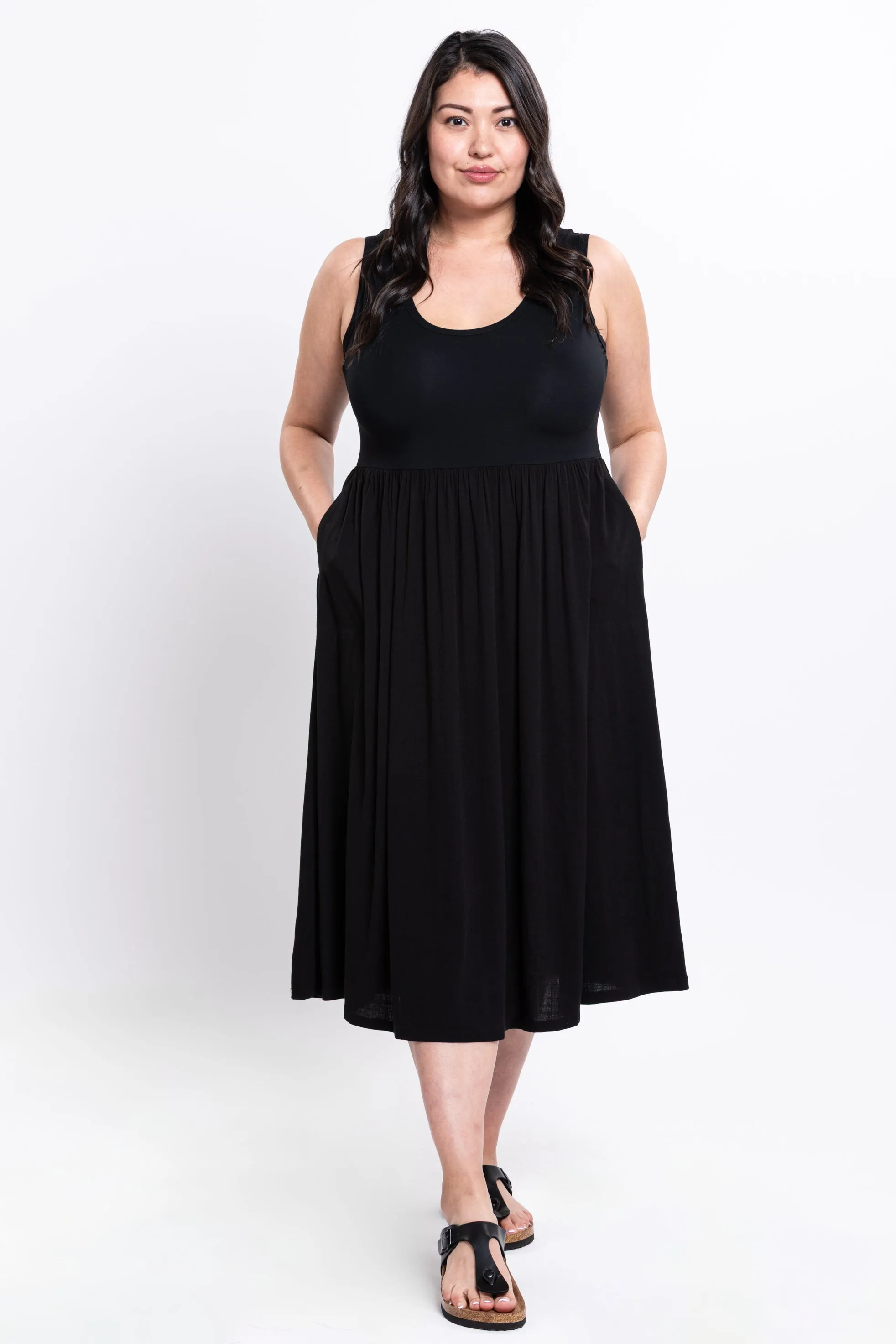 Paloma Dress, Black, Linen Bamboo sold by Blue Sky product image thumbnail 4