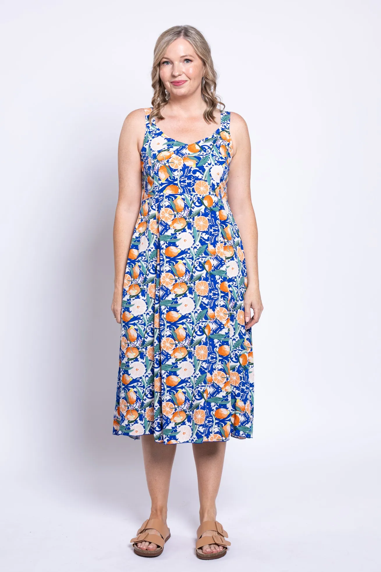 Shauna Dress, Blue Citrus sold by Blue Sky