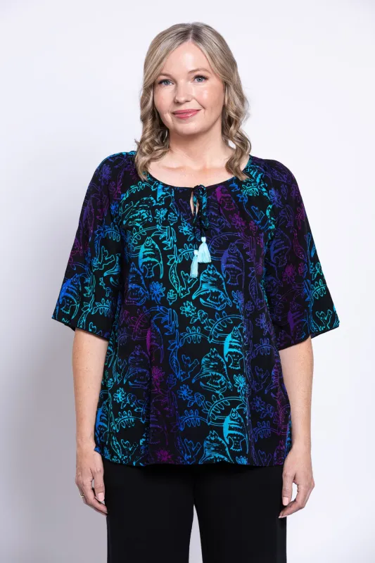 Luna Top, Neon Tropic sold by Blue Sky