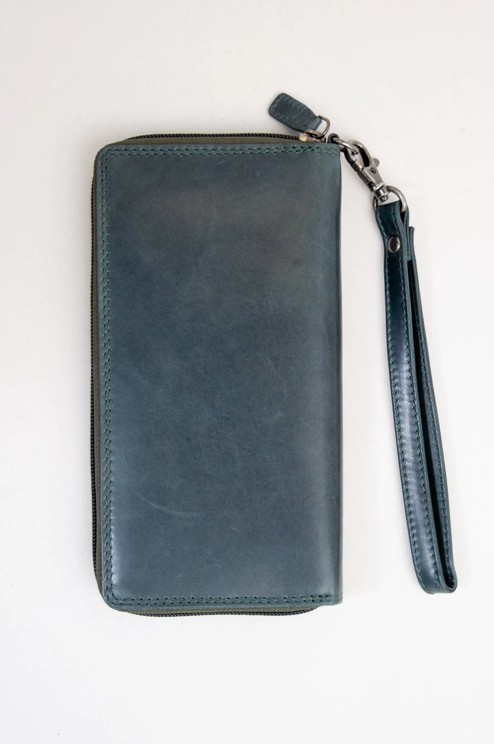 Adrian Klis 195 Wallet, Dark Green, Buffalo Leather sold by Blue Sky