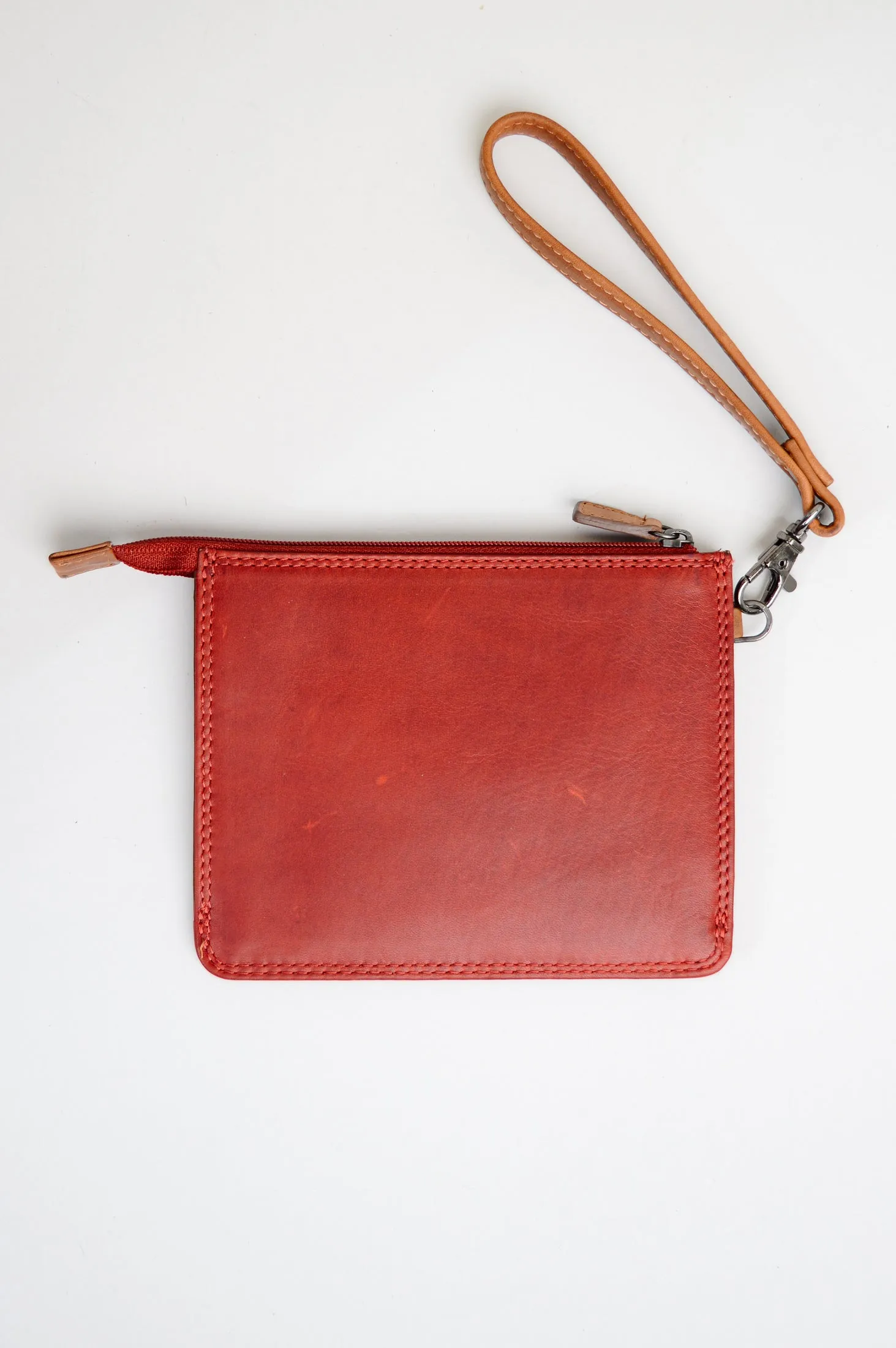 Adrian Klis 168 Pouch, Red, Leather sold by Blue Sky