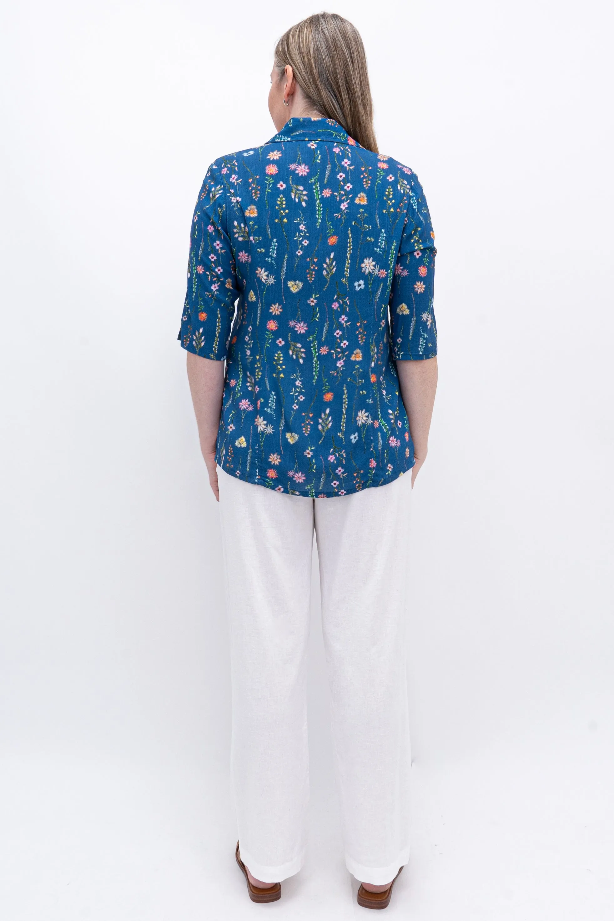 Lorine Blouse, Meadow, Linen Bamboo - Final Sale sold by Blue Sky product image thumbnail 3