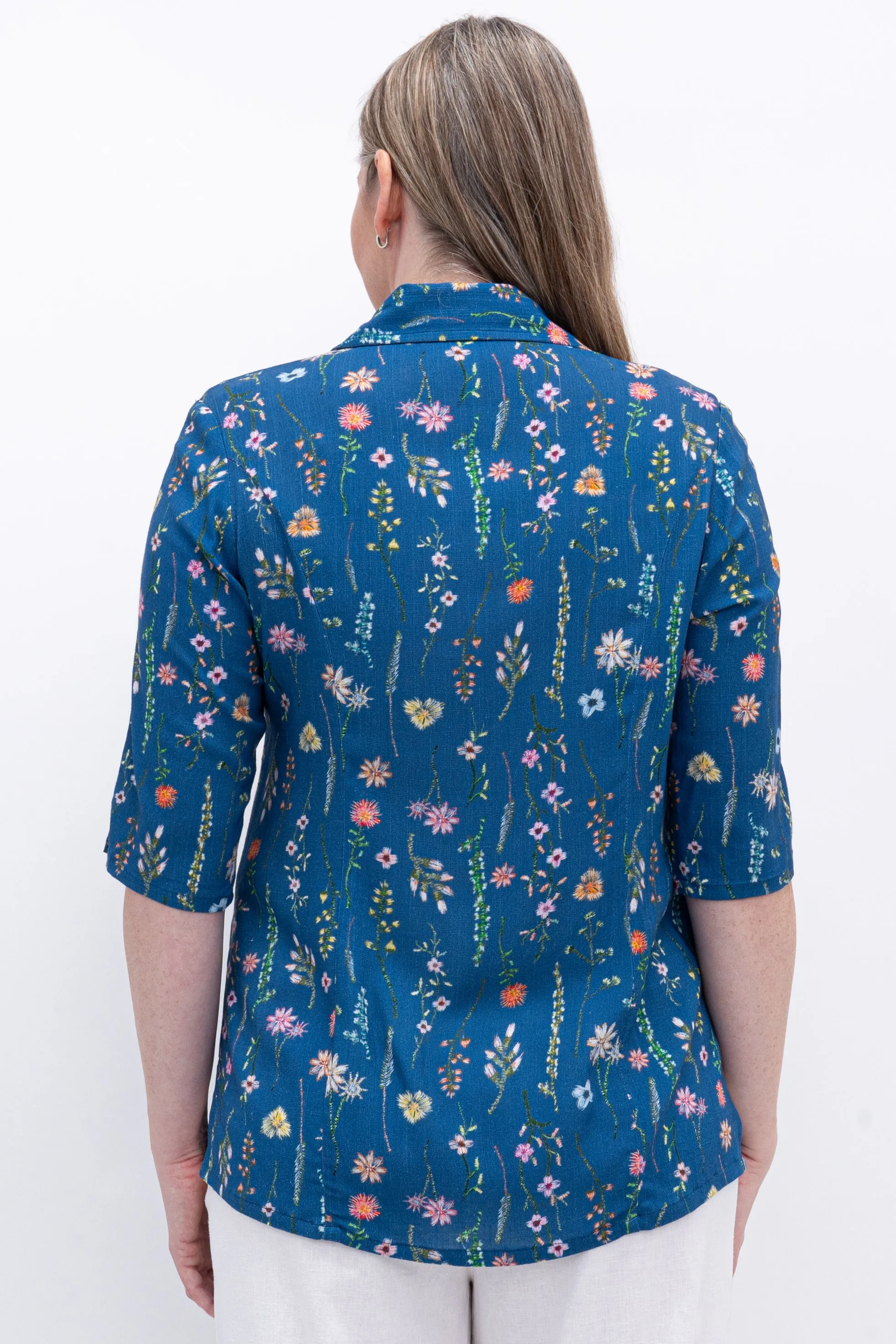 Lorine Blouse, Meadow, Linen Bamboo - Final Sale sold by Blue Sky product image thumbnail 4