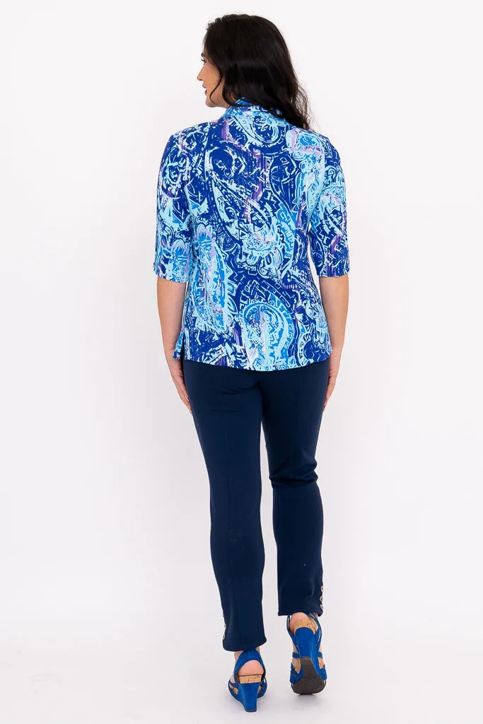 Lorine Blouse, Curious, Linen Bamboo sold by Blue Sky product image thumbnail 5