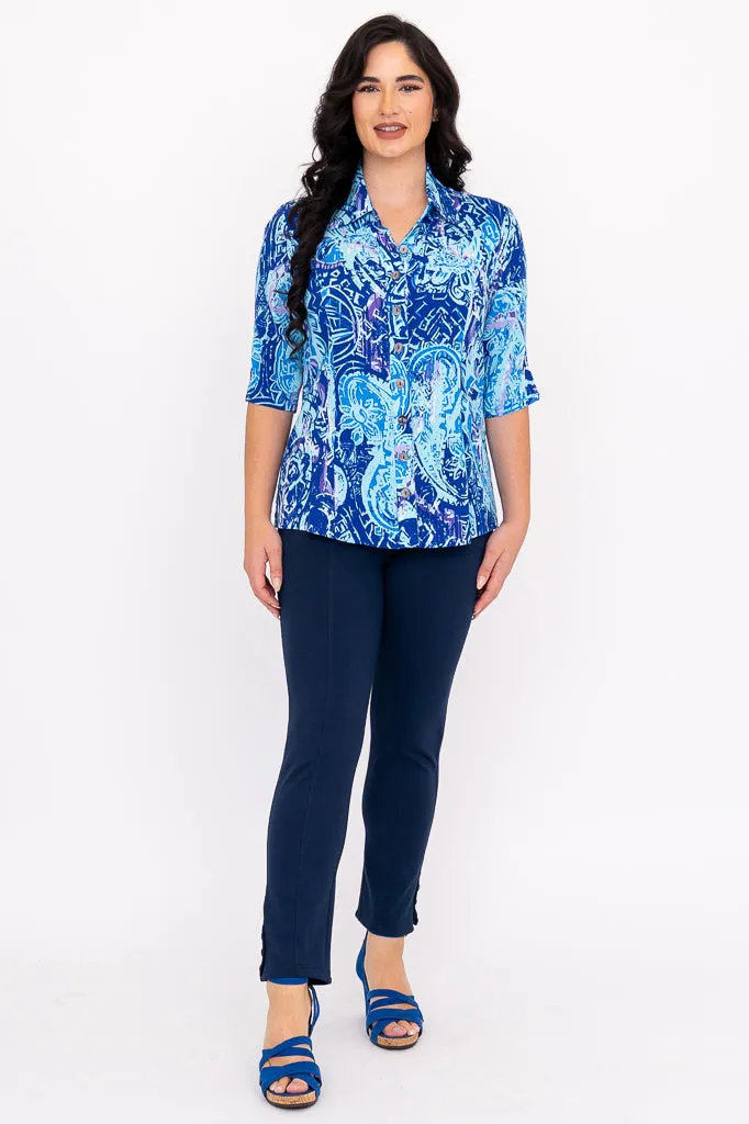 Lorine Blouse, Curious, Linen Bamboo sold by Blue Sky product image thumbnail 2