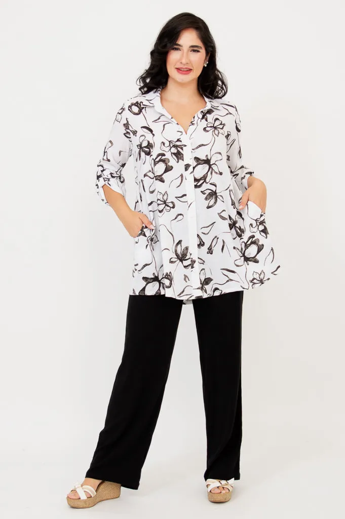 Celine Blouse, Affection, Linen Bamboo sold by Blue Sky product image thumbnail 2