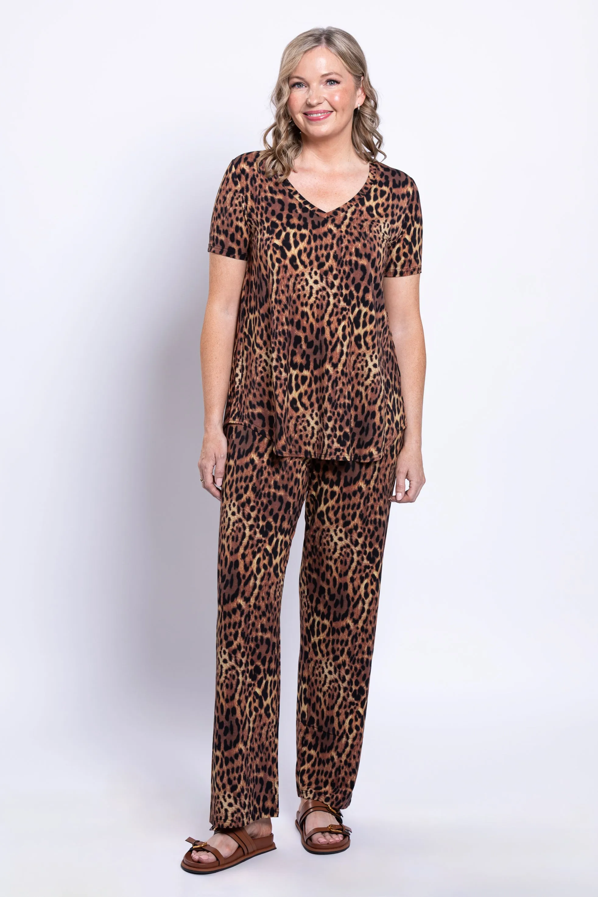 Dream Pant, Chocolate Leopard, Bamboo sold by Blue Sky product image thumbnail 3