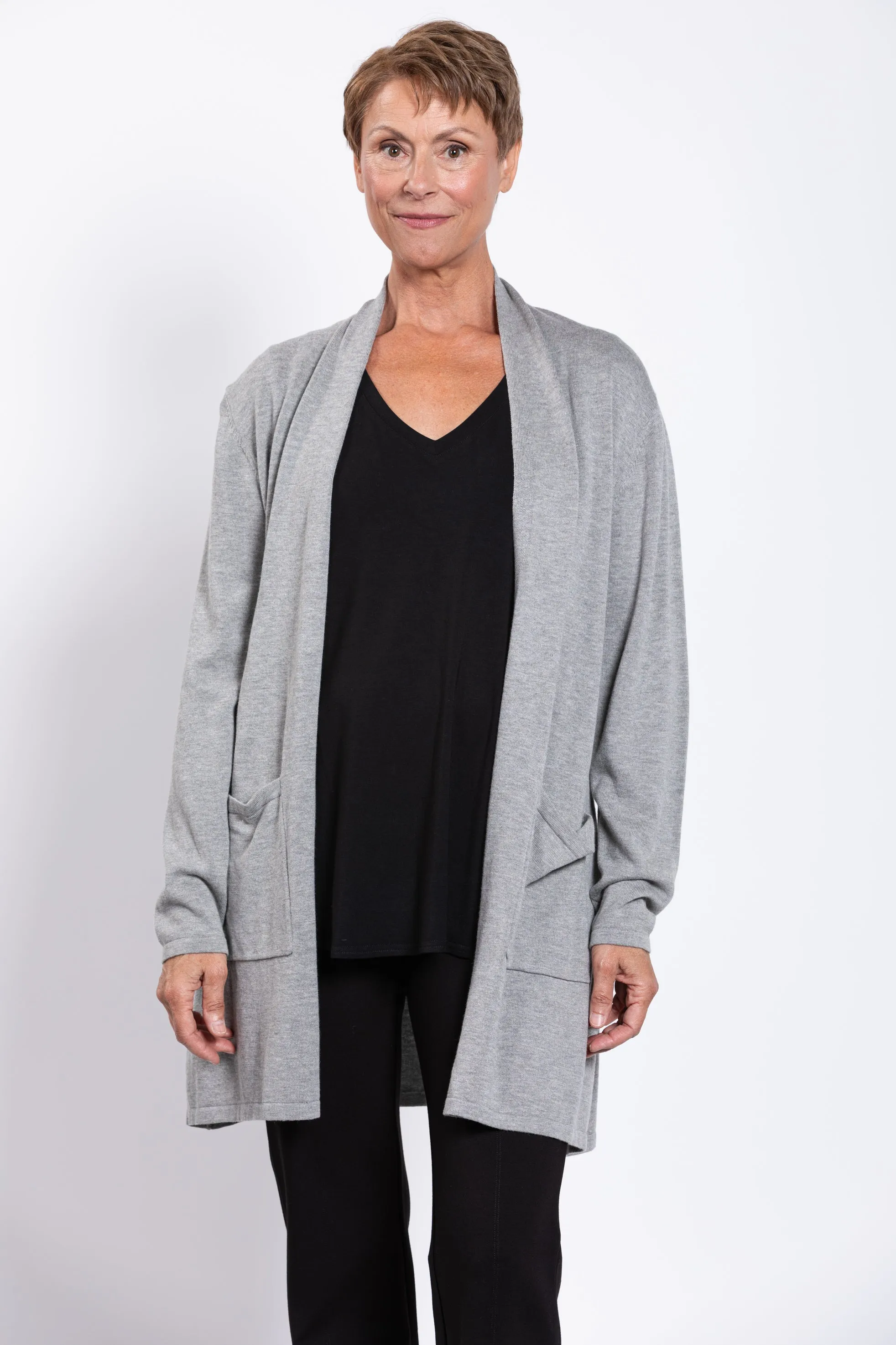 Paige Sweater, Lite Grey sold by Blue Sky