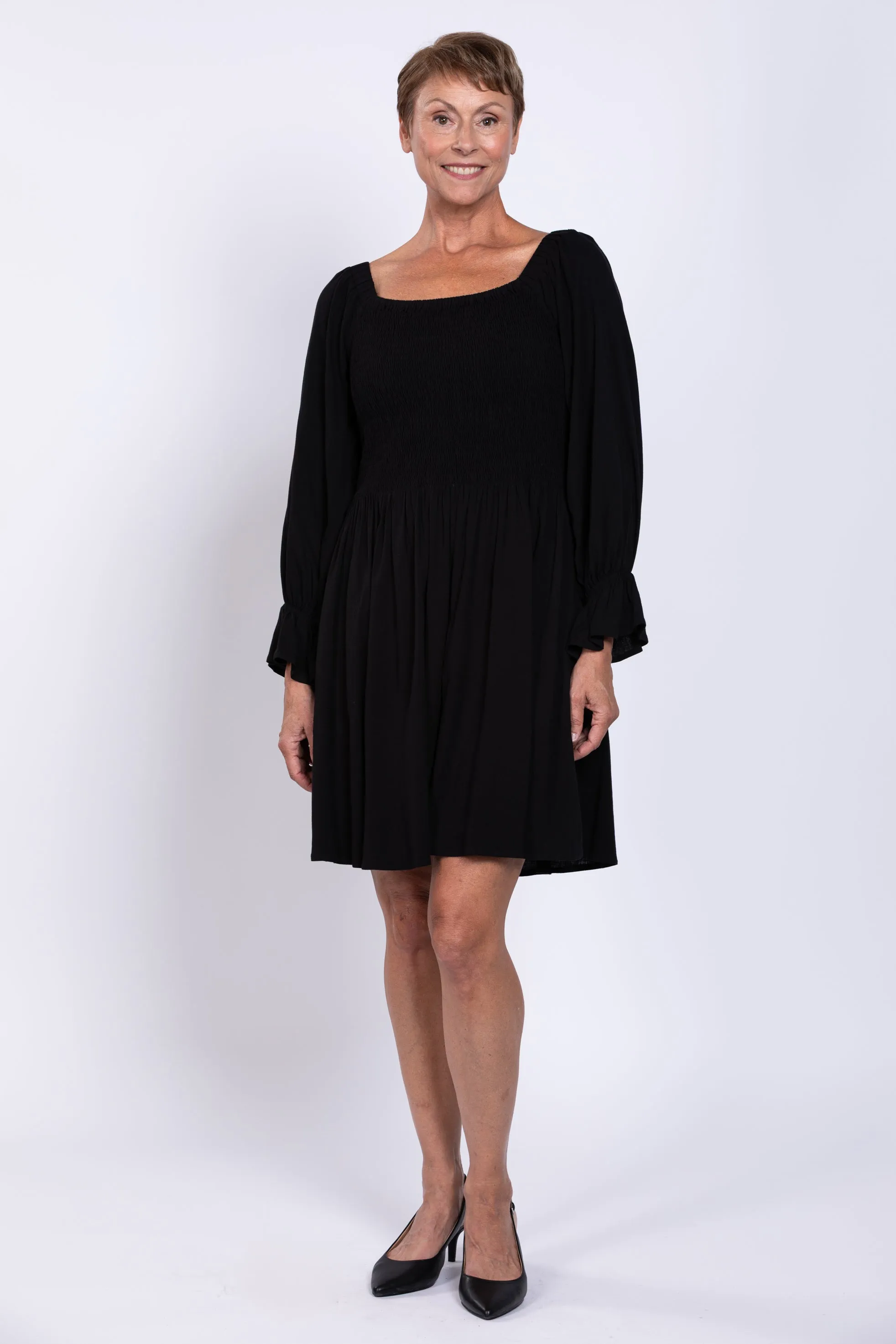 Eden Dress, Black, Linen Bamboo sold by Blue Sky product image thumbnail 4