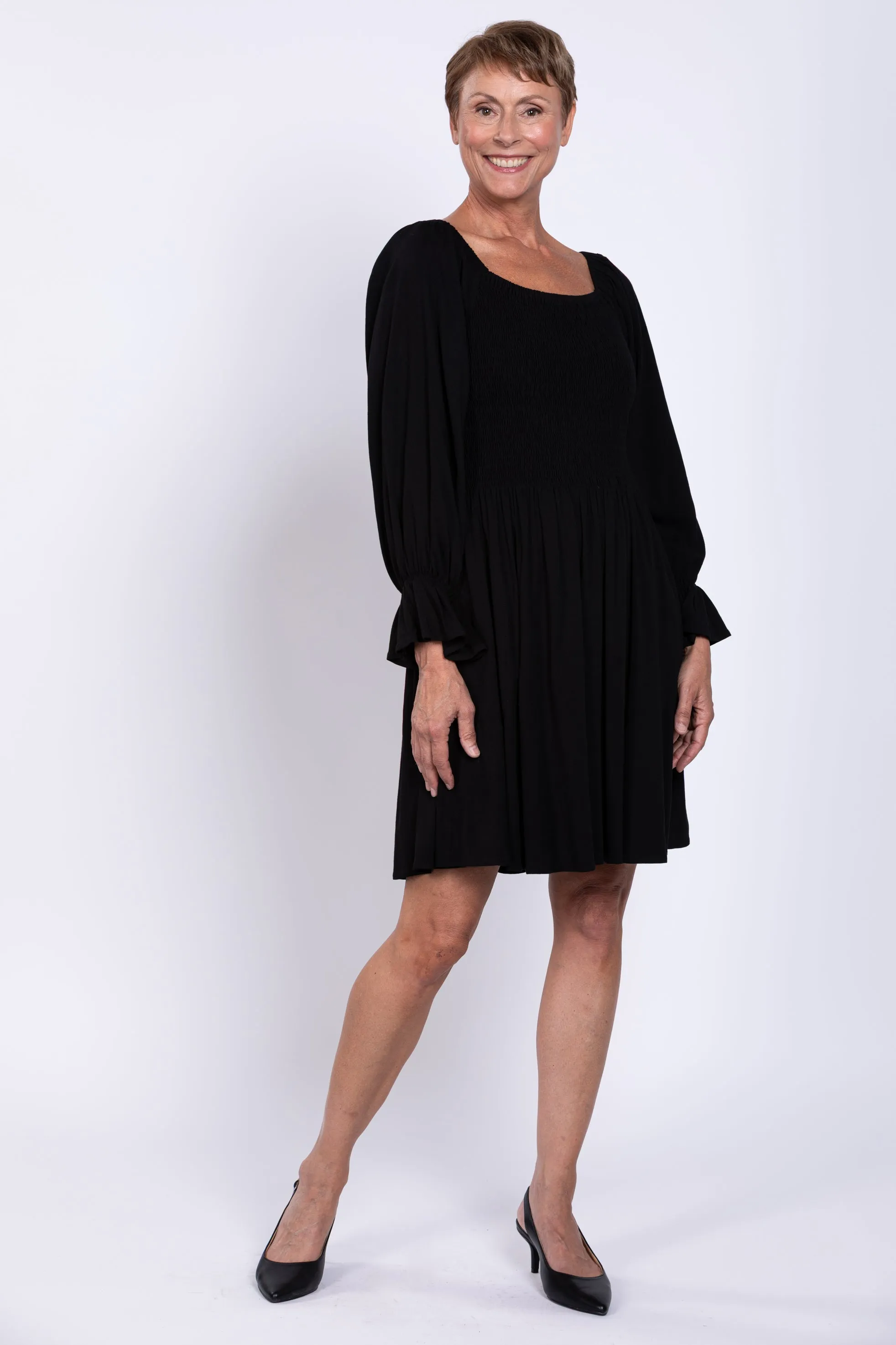 Eden Dress, Black, Linen Bamboo sold by Blue Sky product image thumbnail 2