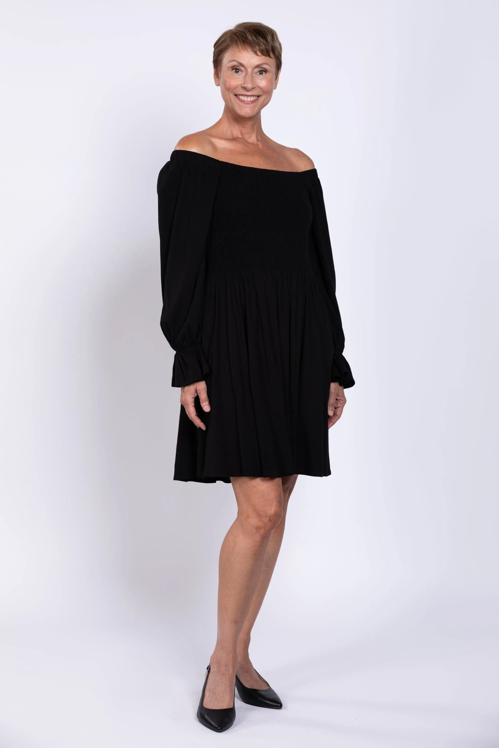 Eden Dress, Black, Linen Bamboo sold by Blue Sky product image thumbnail 3