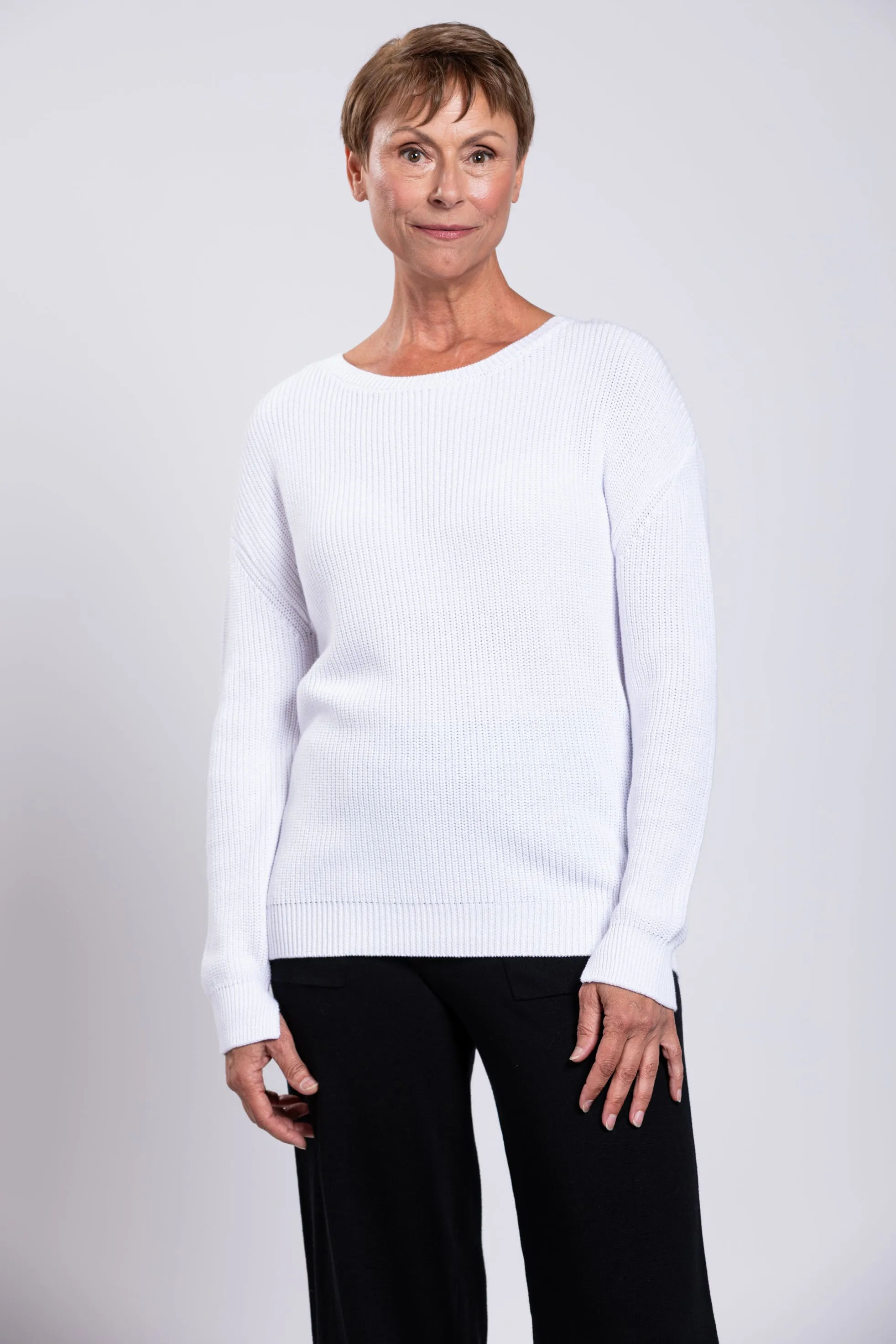 Mission Sweater, White, Cotton sold by Blue Sky product image thumbnail 3