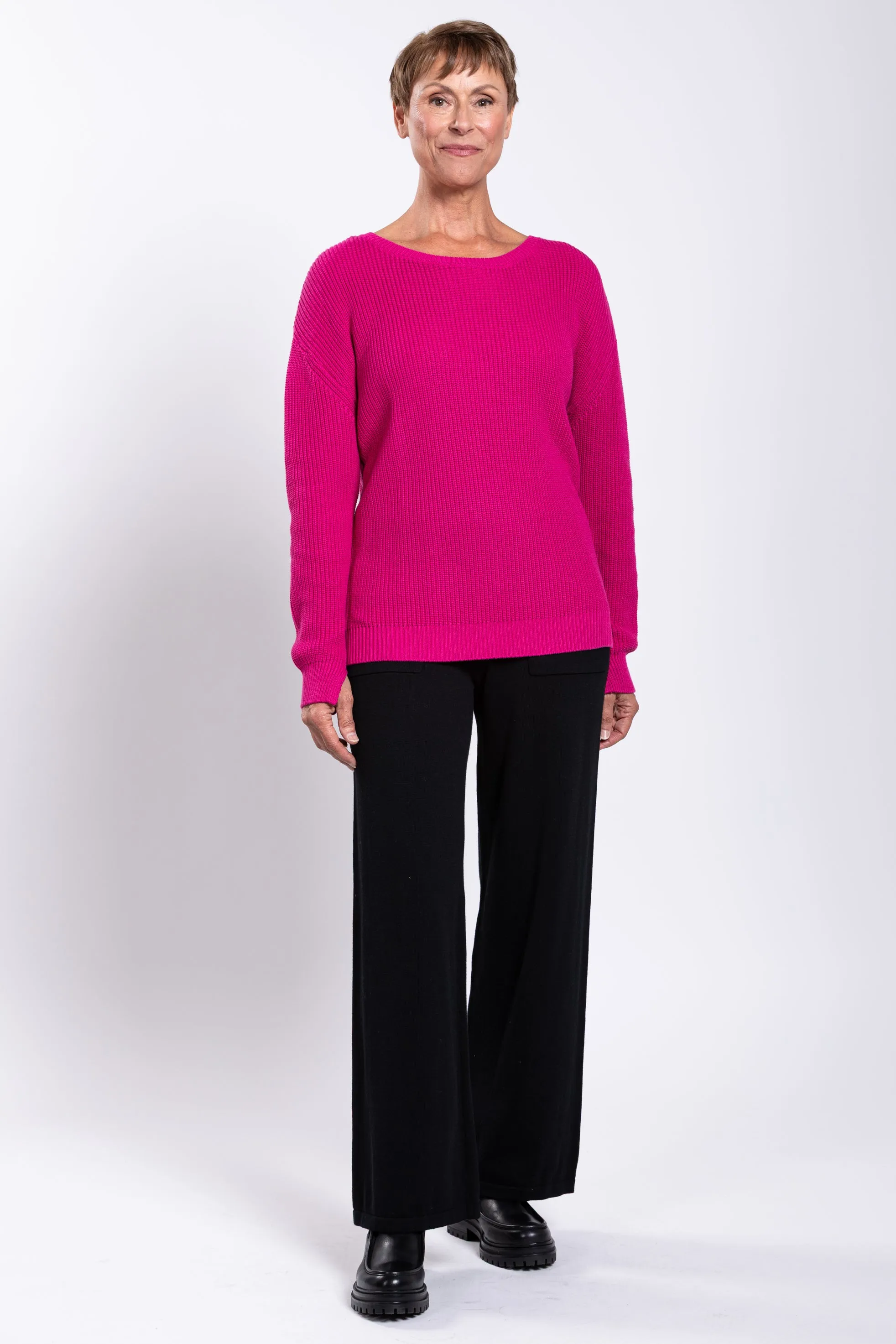 Mission Sweater, Fuchsia, Cotton sold by Blue Sky product image thumbnail 2