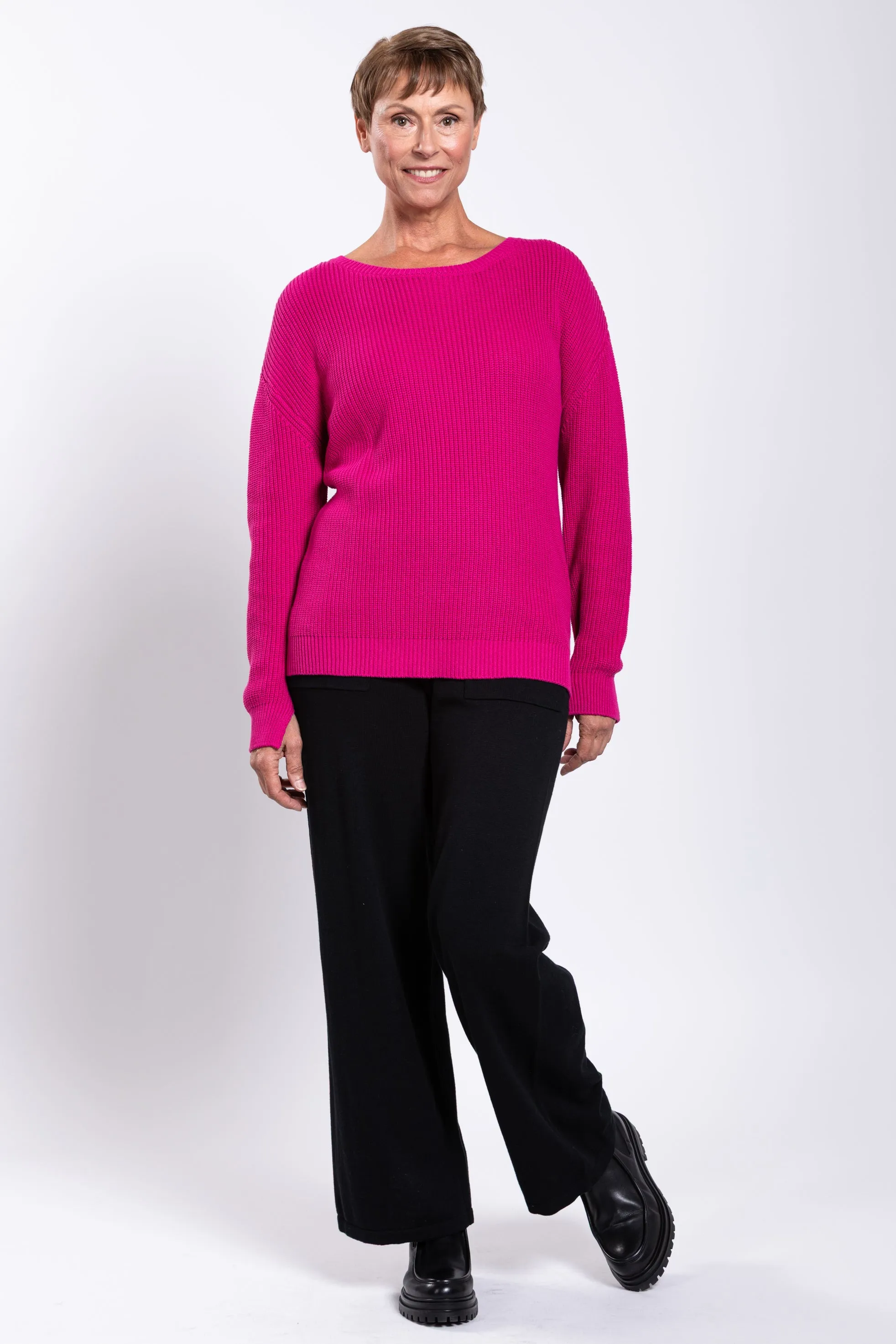 Mission Sweater, Fuchsia, Cotton sold by Blue Sky product image thumbnail 4
