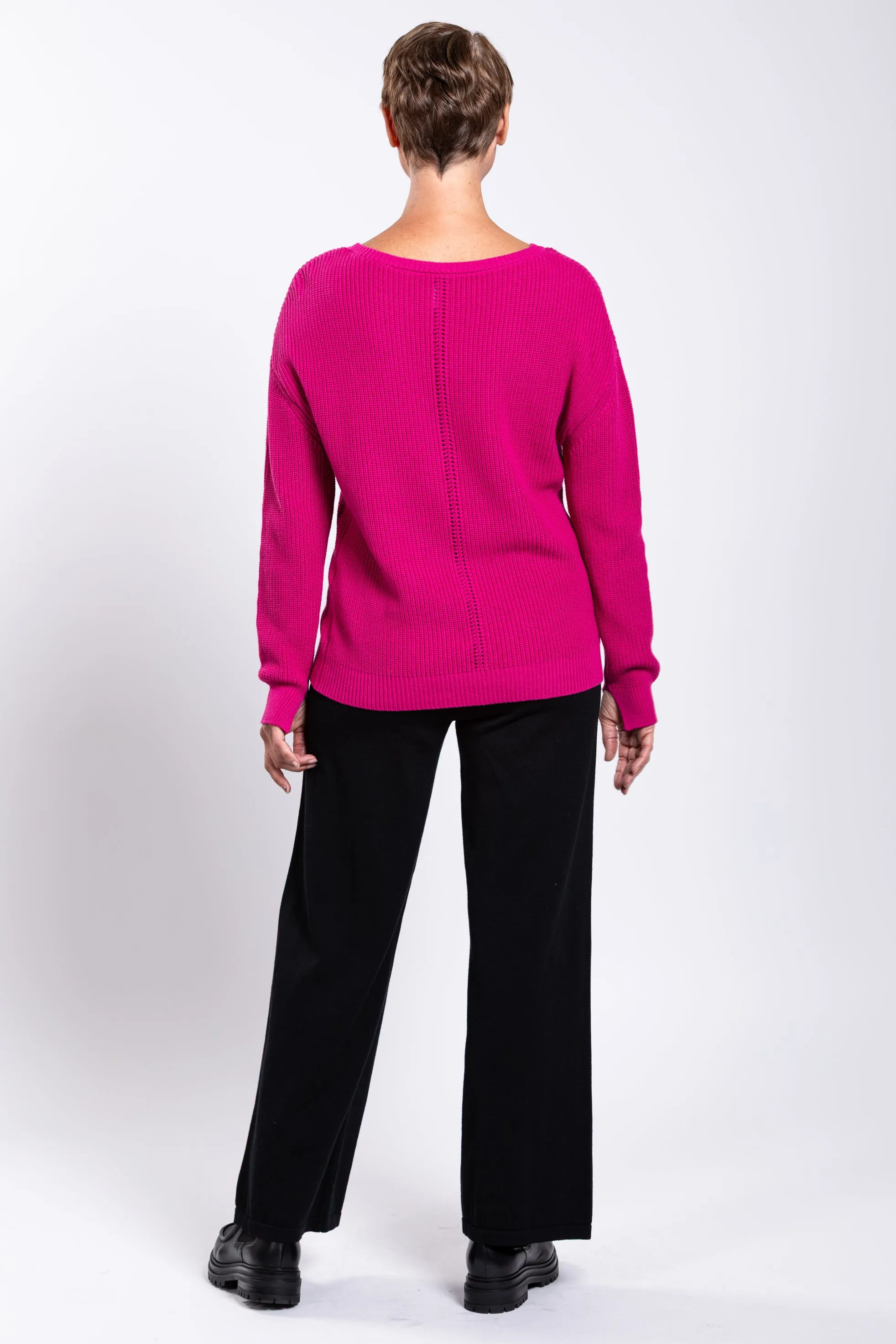 Mission Sweater, Fuchsia, Cotton sold by Blue Sky product image thumbnail 5