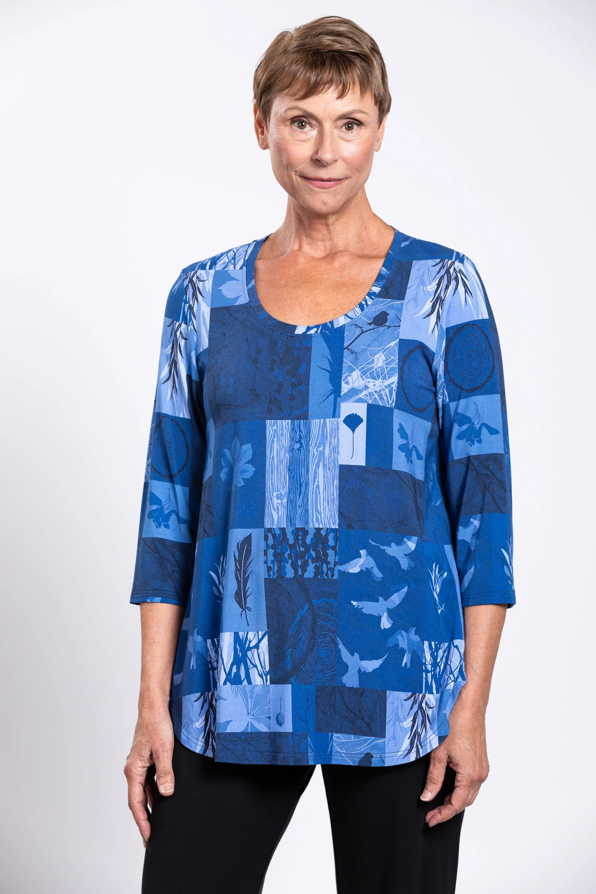 Jazz 3/4 Top, Blue Forest, Bamboo sold by Blue Sky product image thumbnail 4