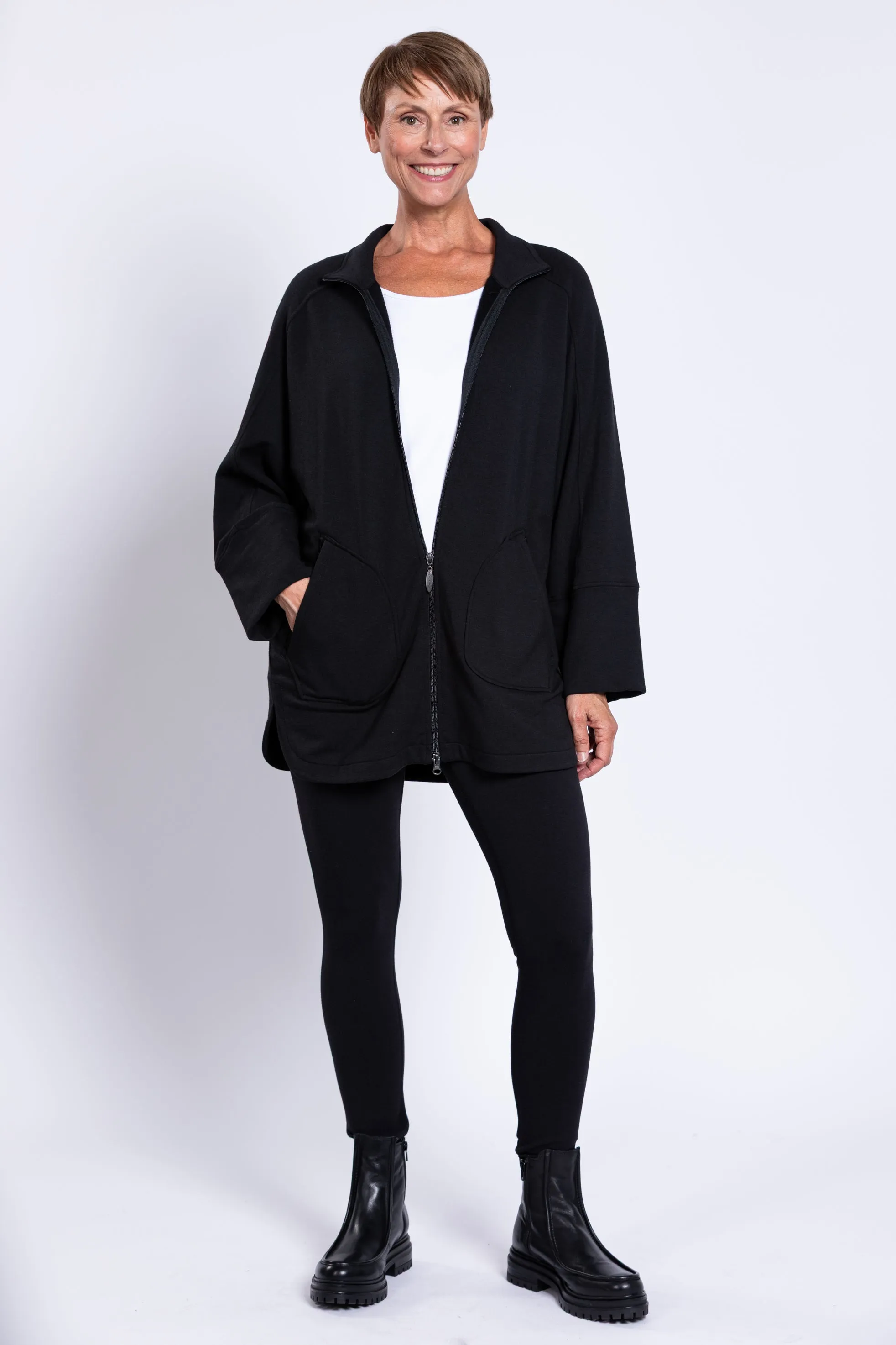 Taran Jacket, Black, Bamboo Fleece sold by Blue Sky product image thumbnail 2