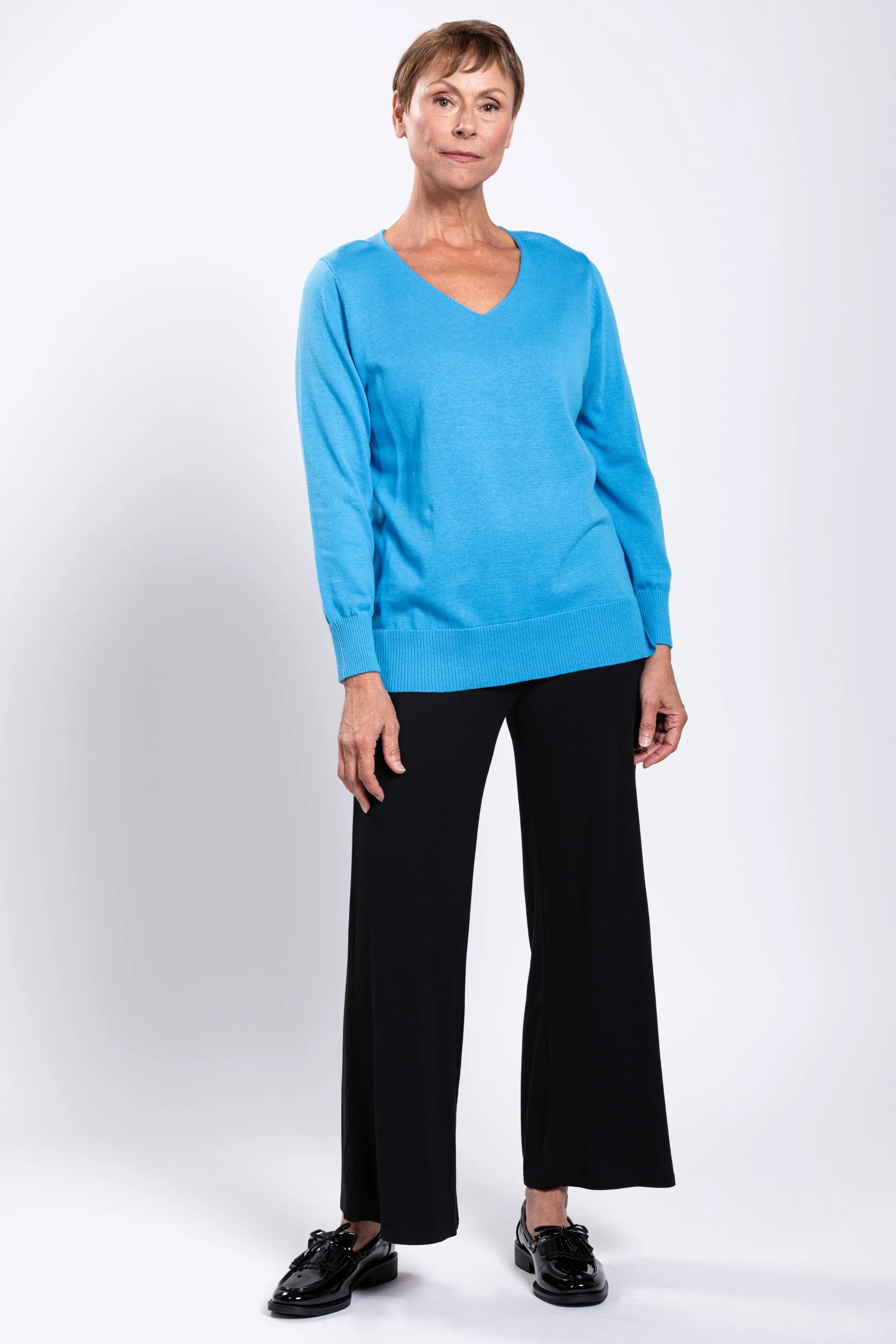 Tiff Sweater, Lake, Cotton sold by Blue Sky product image thumbnail 3