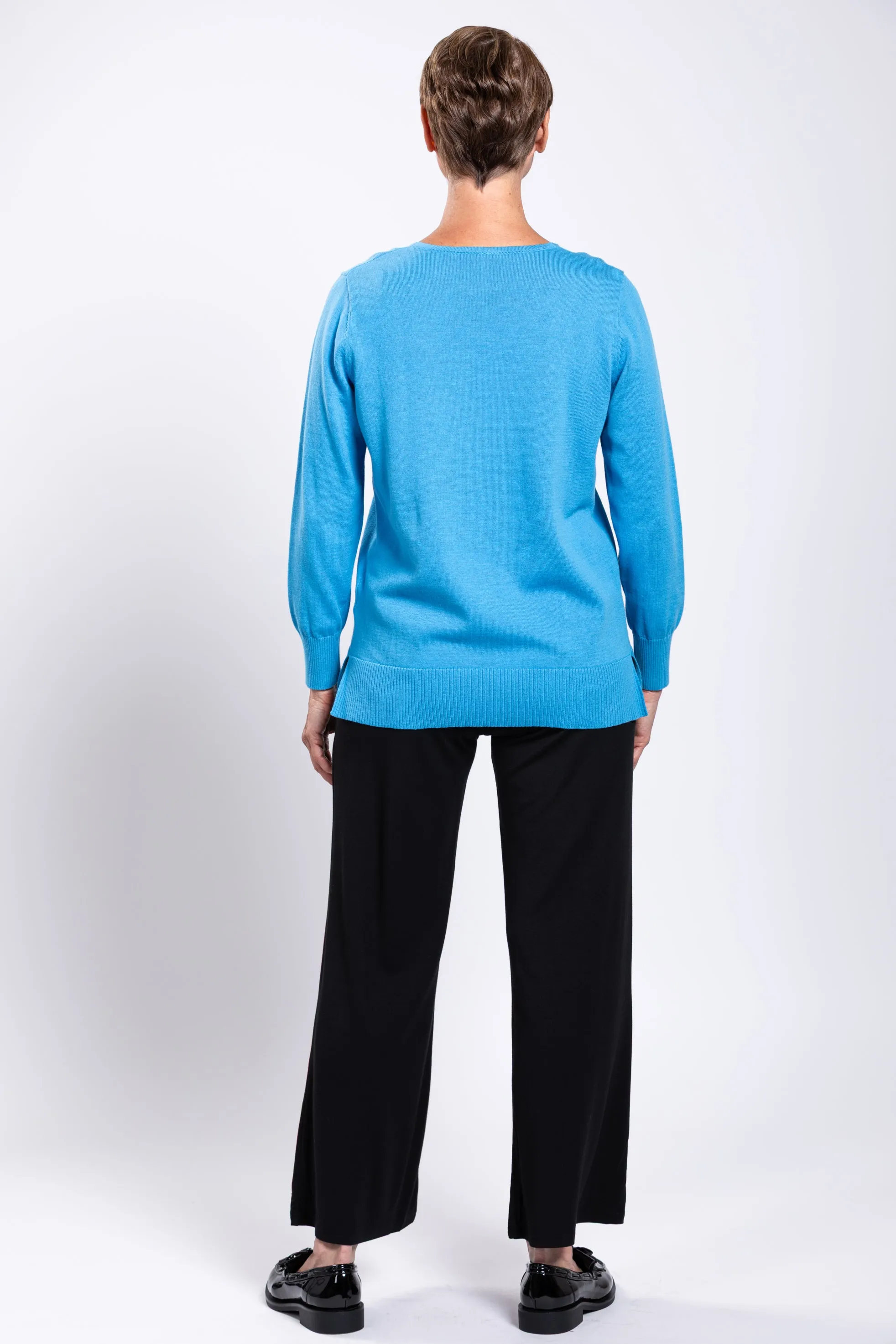 Tiff Sweater, Lake, Cotton sold by Blue Sky product image thumbnail 4