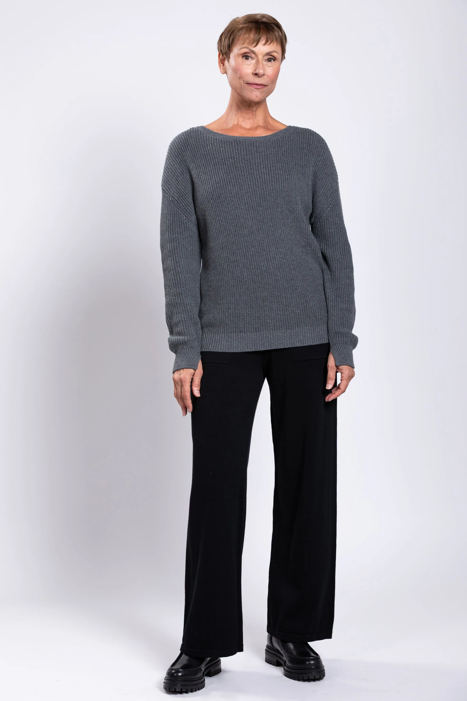 Mission Sweater, Charcoal, Cotton sold by Blue Sky product image thumbnail 2