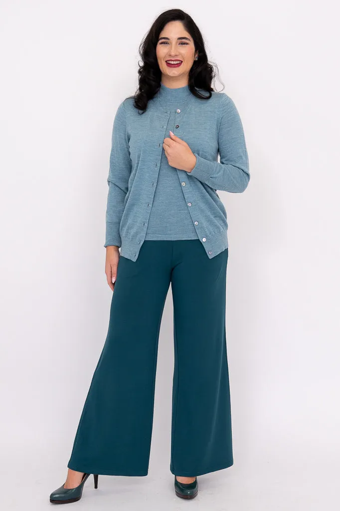 Kitten Cardigan, Teal Lite, Merino Wool sold by Blue Sky product image thumbnail 2